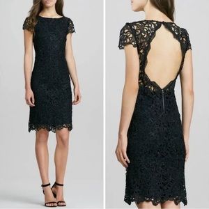 Alice Olivia Clover Lace Open Back Dress Little black dress cut out back